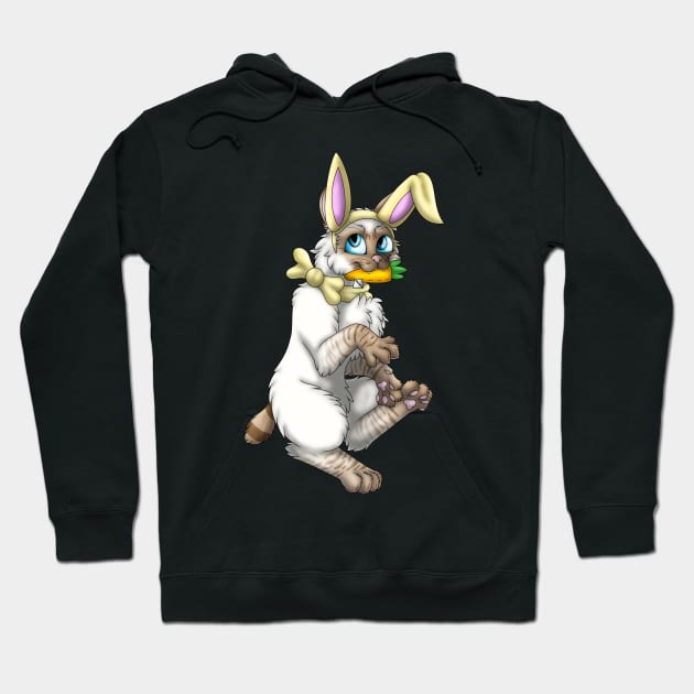 Bobtail BunnyCat: Cinnamon Lynx Point (Yellow) Hoodie by spyroid101